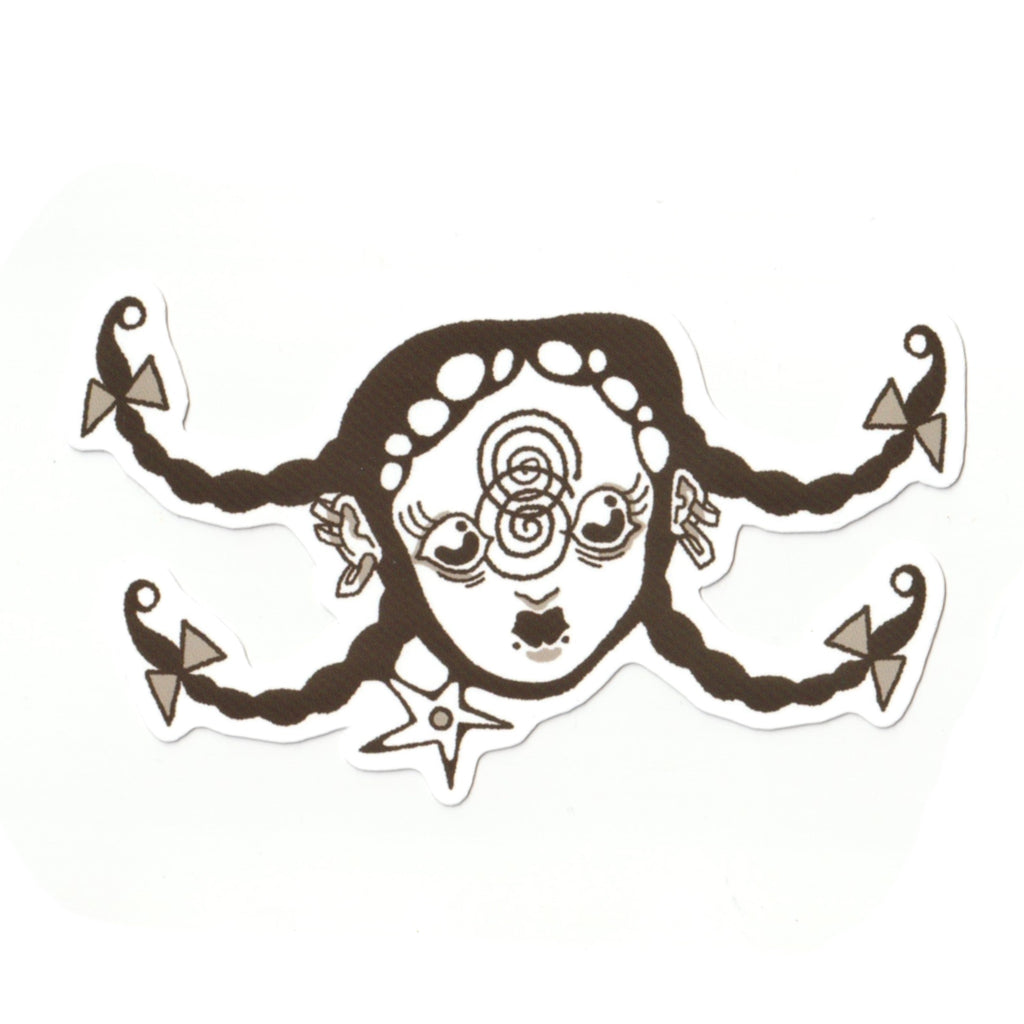 swirly quadtails sticker